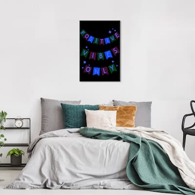 Wynwood Studio Canvas Typography and Quotes Celebrate Positive Pink and Dark Gold Modern & Contemporary Wall Art Canvas Print