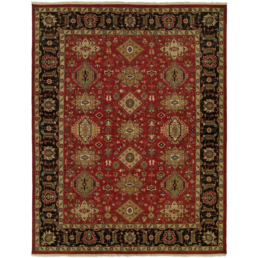 Traditional Multi-Colored Flatweave Wool Area Rug