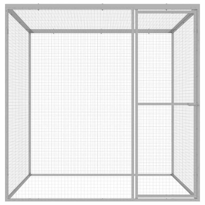 vidaXL Cat Cage Lockable Pet Cat Cage Animal House Outdoor Galvanized Steel
