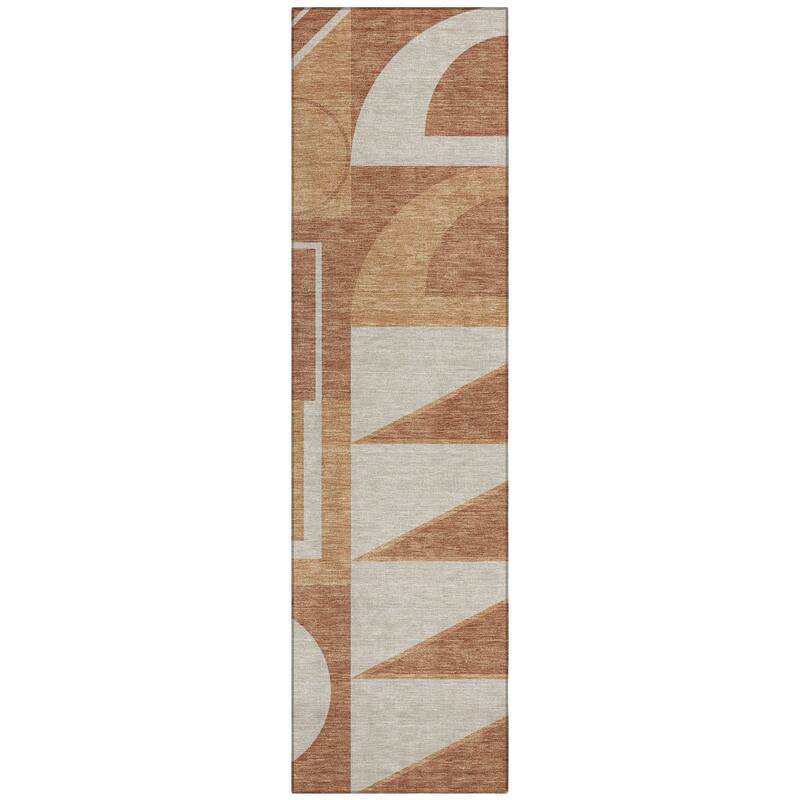 Machine Washable Indoor/ Outdoor Modern Crowley Chantille Rug