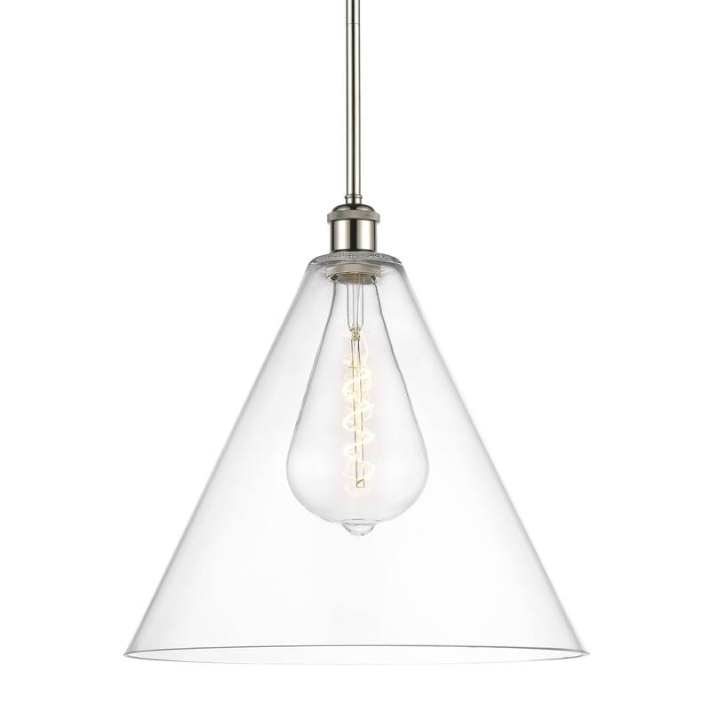 Innovations Lighting 516-1S-17-16 Berkshire Pendant Berkshire 16" Wide - Polished Nickel / Clear
