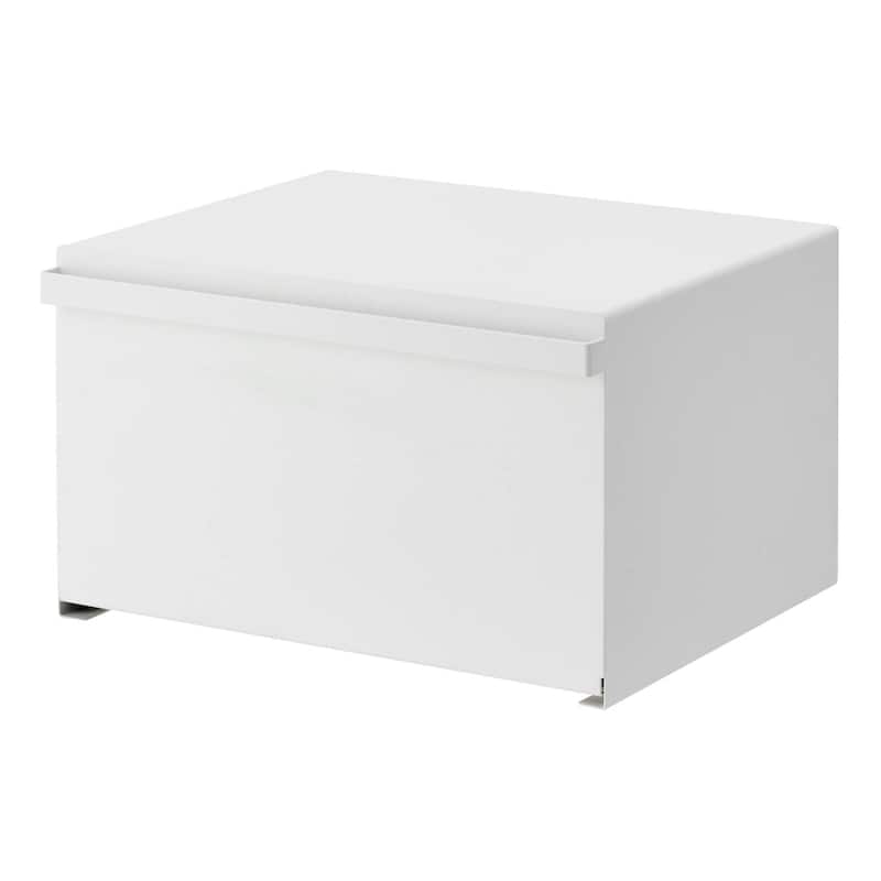 Yamazaki Home Bread Box - Two Styles, Steel, Horizontal, Holds 22.2 lbs - L 13.58 x W 15.75 x H 9.45 inches