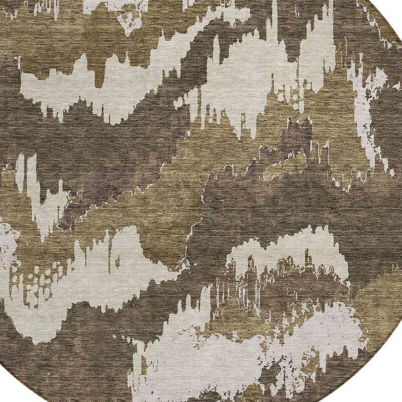 HomeRoots Abstract Transitional Rectangle Outdoor Rug