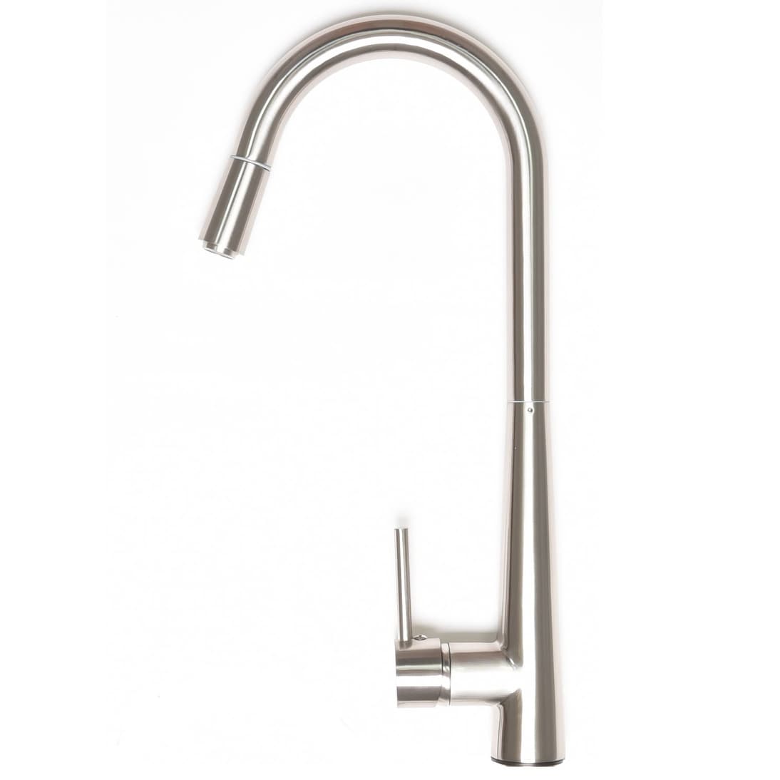 Shop Black Friday Deals On Zenvida Modern Single Handle High Arc Pull Down Lead Free Brushed Nickel Kitchen Faucet Overstock 25731003