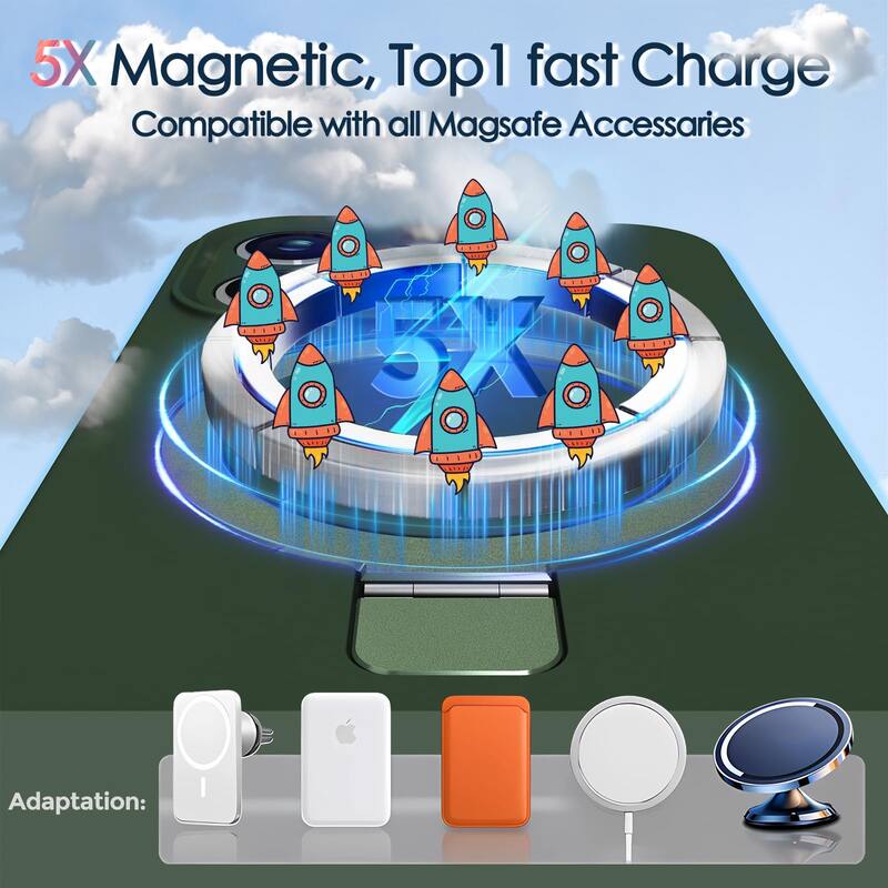 6.3" iPhone 16 Pro Case, Liquid Silicone, Moisturizing Factor, Extreme Soft Slim Phone Case with Stand, Compatible with MagSafe