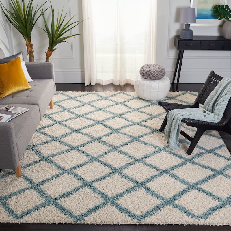 SAFAVIEH Dallas Shag Trellis 1.5-inch Thick Rug