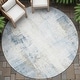 preview thumbnail 81 of 84, Machine Washable Indoor/Outdoor Abstract Solid Chantille Rug Blue - 8' x 8'