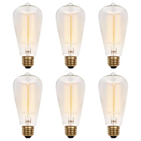 Westinghouse Lighting 60-Watt Clear ST20 Timeless Vintage Inspired Bulb with Medium Base 6-Pack - Warm White
