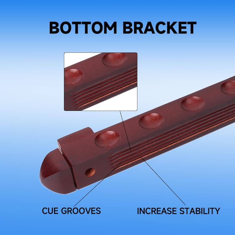 GSE™ 12-Pool Cue Wall Mounting Billiard Cue Rack, 2-Piece Hanging Wall Mounted Pool Cue Stick Holder