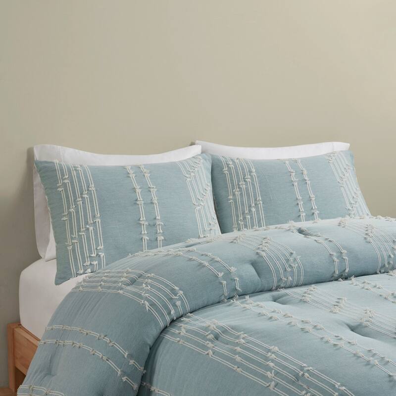 GDF Studio - Kara 3-Piece Cotton Jacquard Comforter Set