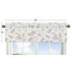 preview thumbnail 3 of 2, Floral Leaf Window Curtain Valance - Ivory Cream Beige Taupe White Gender Neutral Boho Watercolor Botanical Flower Woodland