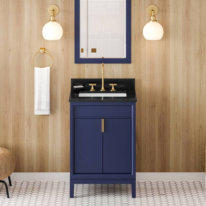 Jeffrey Alexander VKITTHE24R-GRANITE Theodora II 24" Free Standing - Hale Blue / Black - Painted