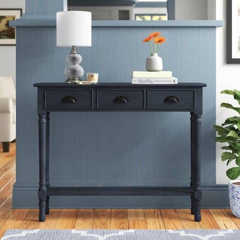 Burlington Wood 3-drawer Console Table