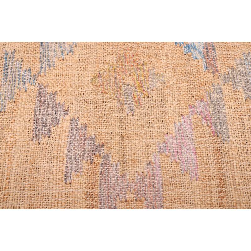 ECARPETGALLERY Flat-Weave Palas Denizli Tan Jute Kilim - 5'4 x 7'6