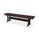 preview thumbnail 10 of 11, POLYWOOD Farmhouse 65-inch Bench Mahogany