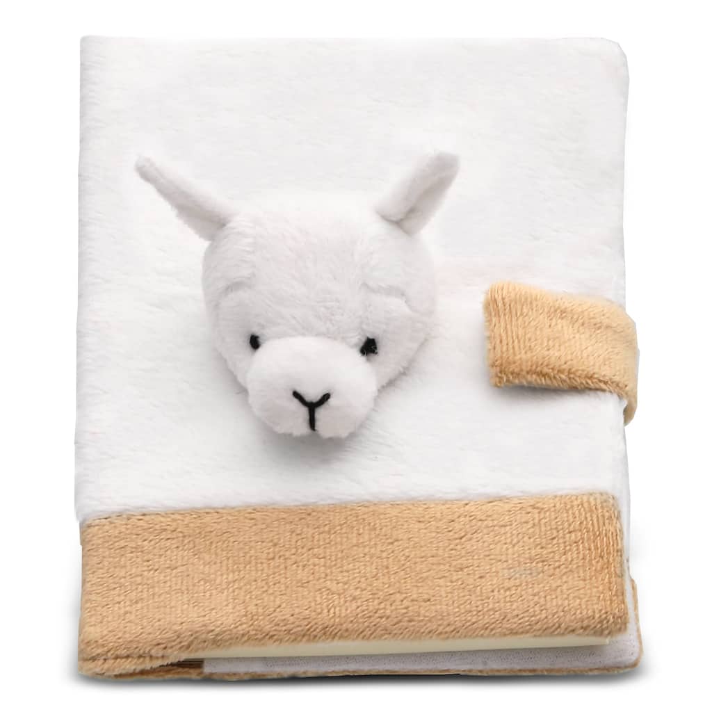 DolliBu Llama Plush Notebook - Unique Plush School Journal, 80 Pages