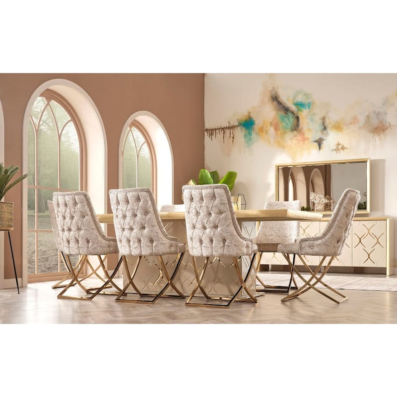 Marco Rectangular Dining Table And Slat Back Dining Chair Set
