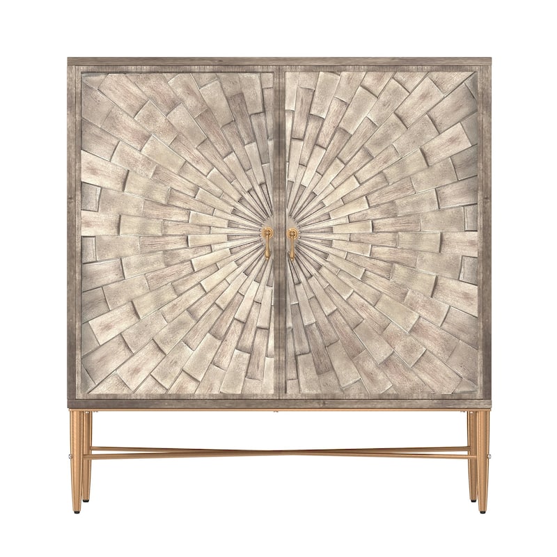 2 Door Vintage Accent Cabinet - White