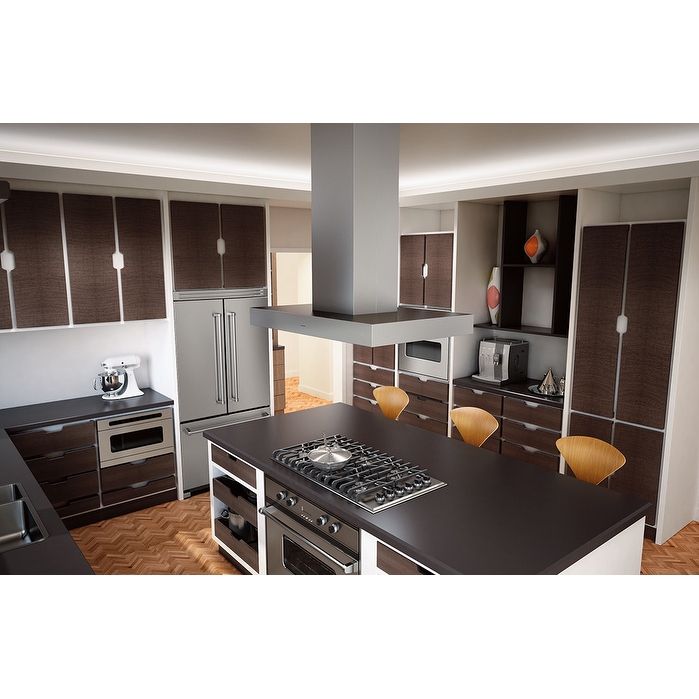 Zephyr ZRM E42D 200 600 CFM 42 Wide Island Range Hood from the Roma Stainless Steel