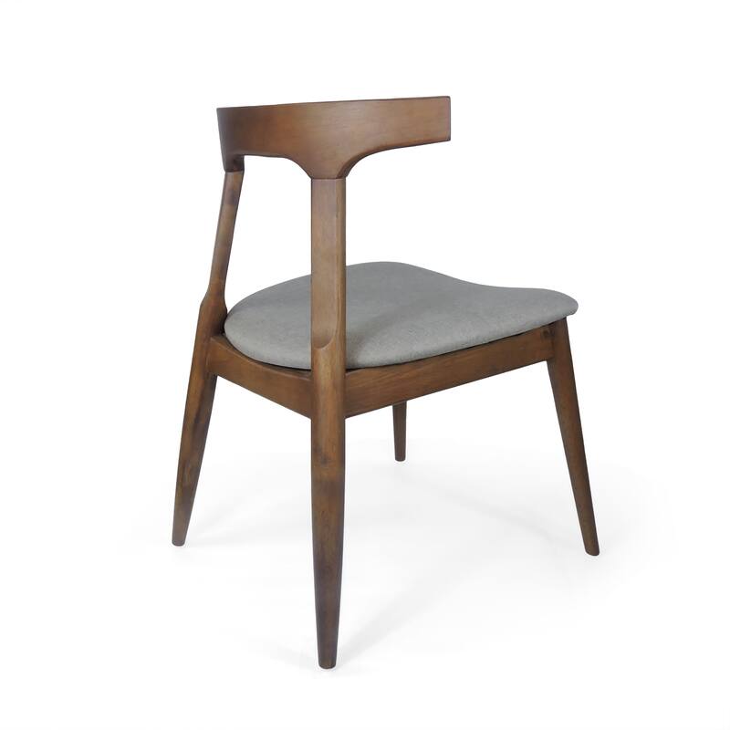 Cowen Upholstered Fabric and Rubberwood Dining Chairs (Set of 2) by Christopher Knight Home