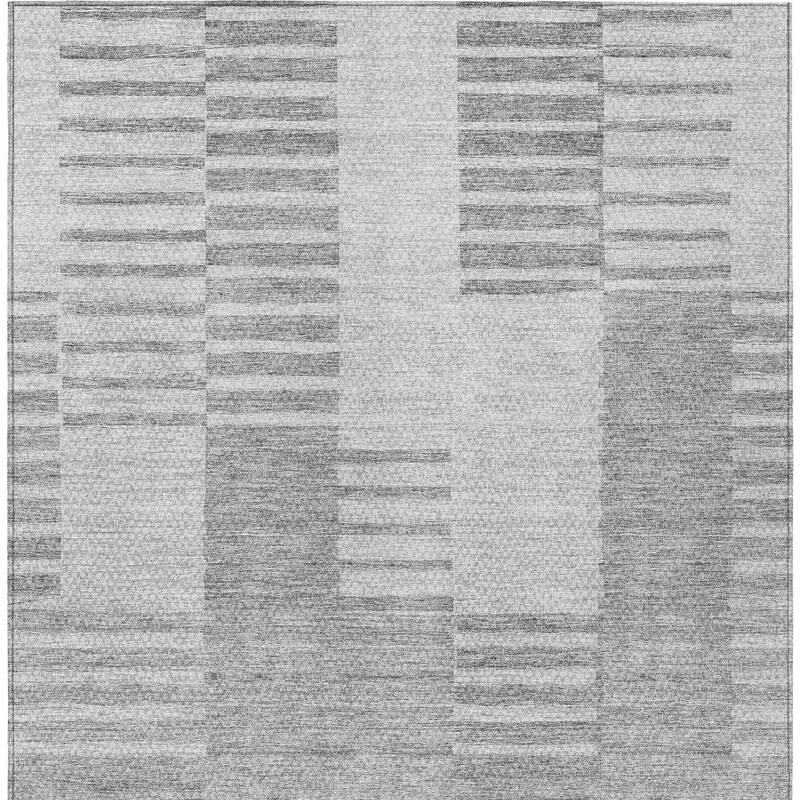 HomeRoots Striped Transitional Rectangle Outdoor Rug