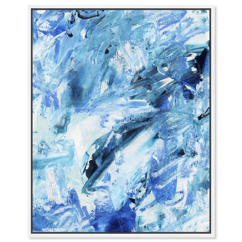 Impasto Blues Canvas by Art Remedy - White - 20" x 24"