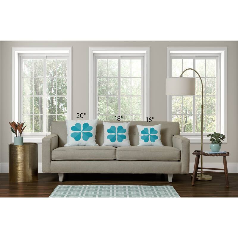 Lucky Clover St. Patrick's Day Indoor/Outdoor Throw Pillow