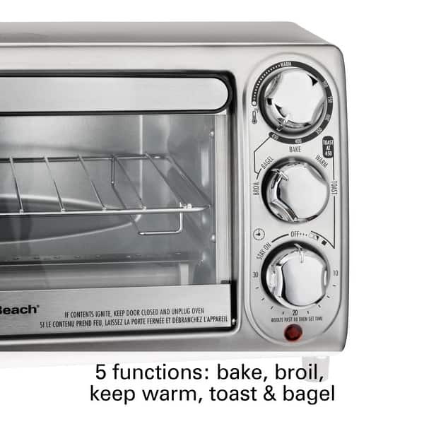 Hamilton Beach 4-Slice Toaster Oven in Stainless Steel
