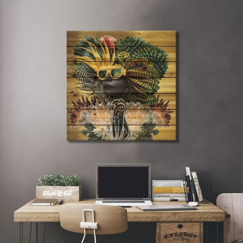 In Plain Sight Print On Wood by Lolita Lorenzo - Multi-Color