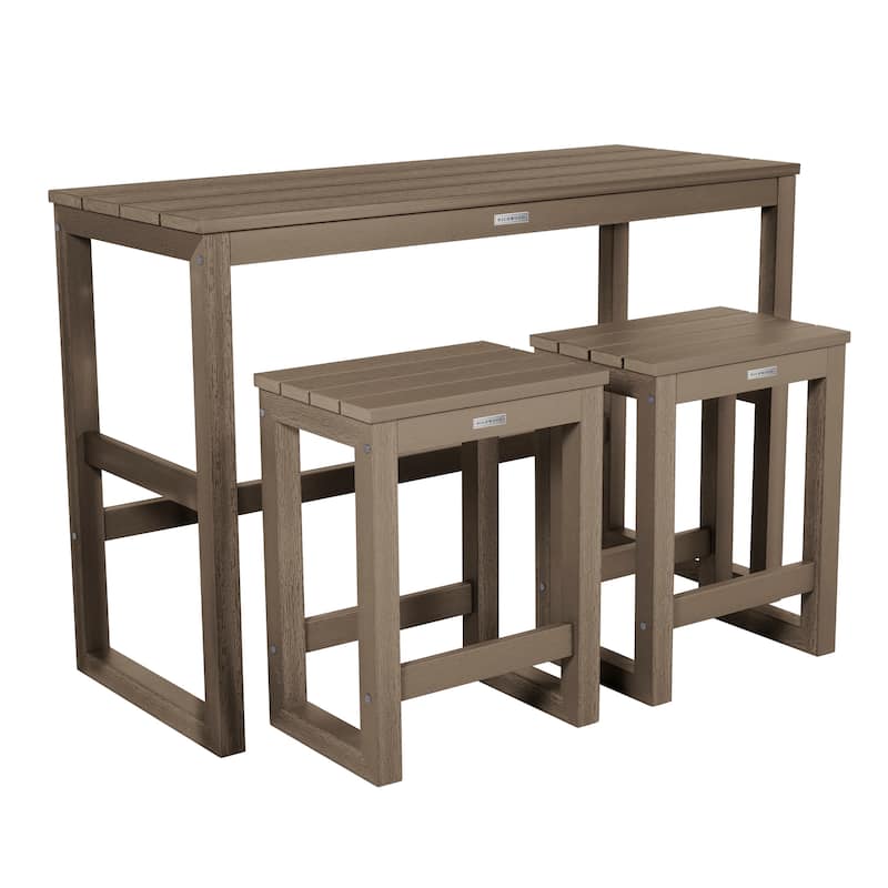 HIGHWOOD Monroe Modern Counter-Height Dining Balcony Set - Woodland Brown