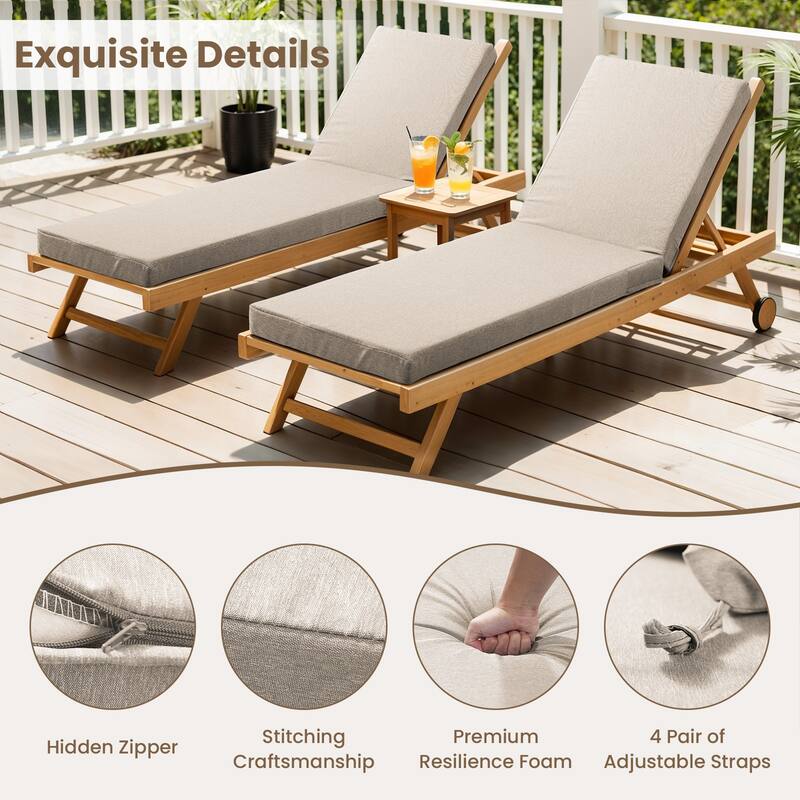 22.4 in W x 71.9 in L x 3.5 in Thickness Outdoor Chaise Lounge Replacement Cushion