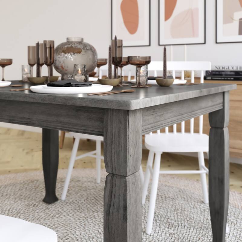 Classic Wood Dining Table with Decorative Sculpted Legs
