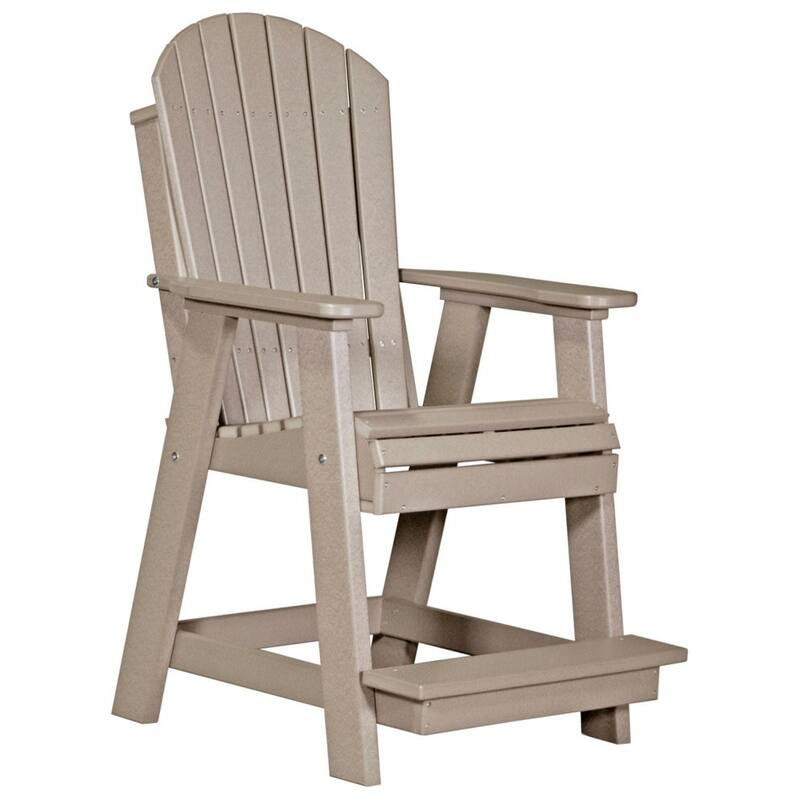 Poly Lumber Adirondack Balcony Chair - Weatherwood