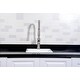 preview thumbnail 3 of 3, Kingston Brass Towne 15-Inch Cast Iron Self-Rimming 1-Hole Single Bowl Drop-In Kitchen Sink in White