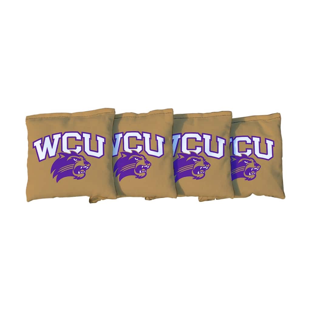 Western Carolina WCU Catamounts Gold Cornhole Bags