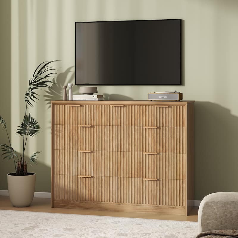 Modern Wooden 9-Drawer Dresser with Ample Storage