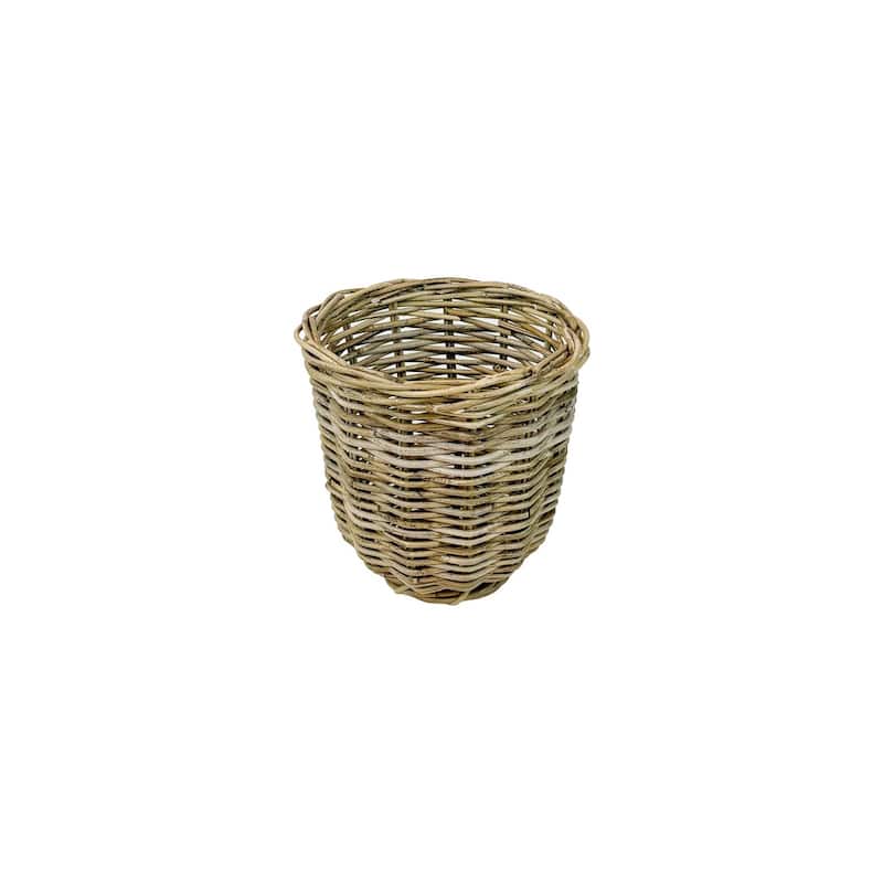 Round Rattan Storage Baskets - 17" - Set of 3