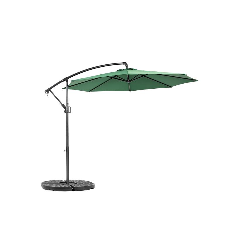 Best Choice Products 10ft Offset Hanging Market Patio Umbrella w/Easy Tilt Adjustment, Polyester Shade, 8 Ribs