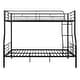 preview thumbnail 4 of 9, Kid-Friendly Full XL Over Queen Metal Bunk Bed, Black