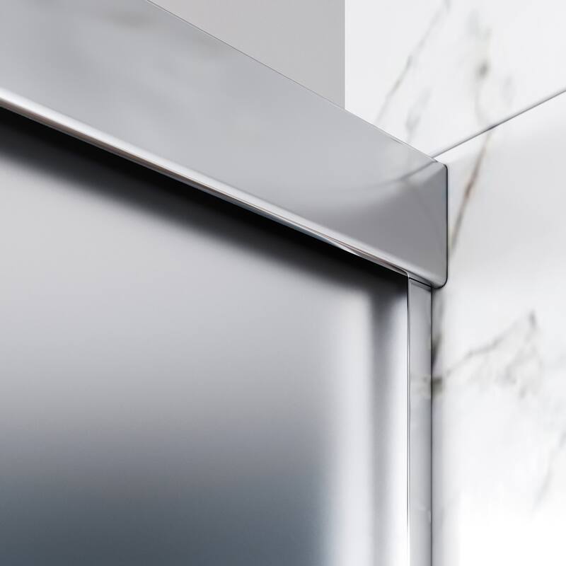 Elegant Double Slidng Shower Door 60 in.W x 57.4 in. H for Bathtub with 1/4 in. Tempered Glass in Chrome Finish