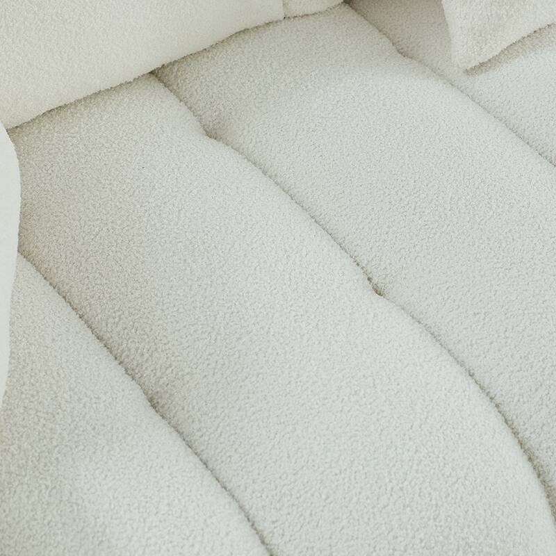 Oversized Teddy Fabric Upholstered Sofa