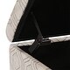 preview thumbnail 21 of 25, Adeco Storage Ottoman Bench Fabric Patterned Rectangular Toy Chests