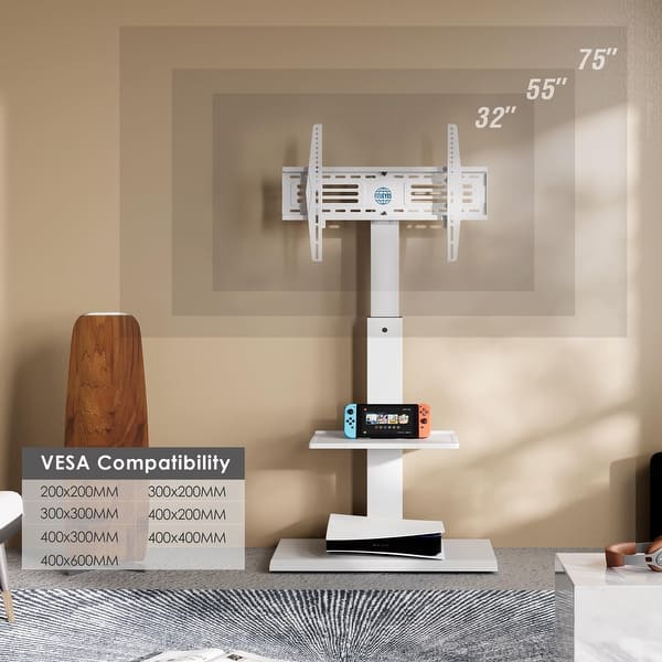 Floor TV Stands with Swivel TILT Mount for 32 75 Inch LCD LED TVs