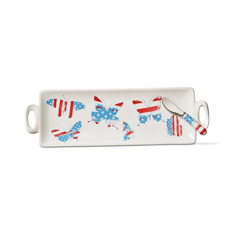 Butterfly Platter Spread 4Th Of July Set Of 2