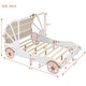 Princess Carriage Bed with Canopy for Girls,Wood Platform Car Bed with ...