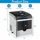 preview thumbnail 3 of 8, Costway 2-in-1 Stainless Steel Countertop Ice Maker Water Dispenser - See Details