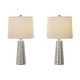 preview thumbnail 5 of 4, Lavish Home 2-Piece Table Lamp Set, Silver - Set of 2