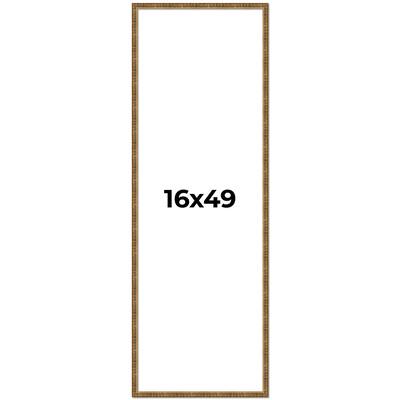 16x49 Frame Gold Solid Wood Picture Frame - Complete Modern Photo