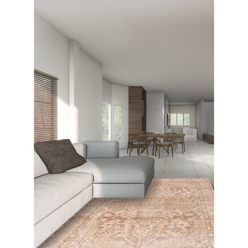 ECARPETGALLERY Hand-knotted Antalya Vintage Brown Wool Rug - 8'0 x 10'11