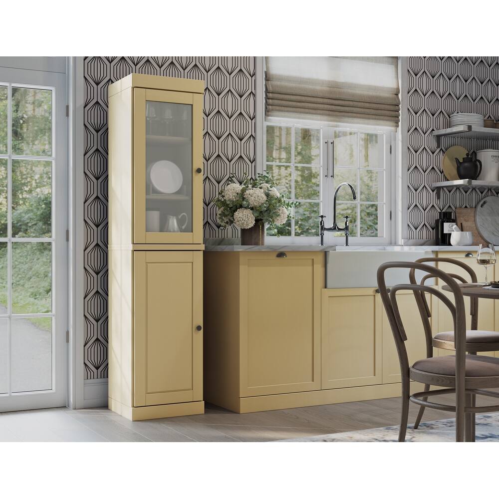 Palace Imports 100% Solid Wood Pantry Cabinet, Adjustable Shelves, 16.5" Wide, 71.5" Tall